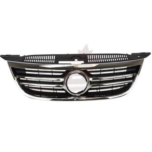 Grille Volkswagen Tiguan 2009-2011 Black With Chrome Moulding , VW1200152