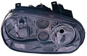 Head Lamp Passenger Side Volkswagen Golf 1999-2001 With Fog (Chrome Bezel) High Quality , VW2503114