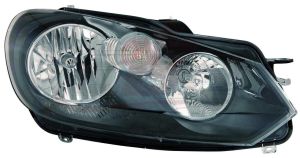 Head Lamp Passenger Side Volkswagen Golf 2010-2014 Halogen Hella Type Capa, Vw2503144C