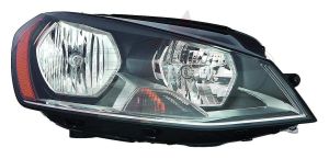 Head Lamp Passenger Side Volkswagen E Golf 2015-2019 Halogen Capa, Vw2503158C