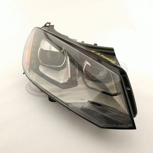 Head Lamp Passenger Side Volkswagen Touareg 2011-2014 Hid Black Bezel With Chrome Trim Insert High Quality , VW2519113